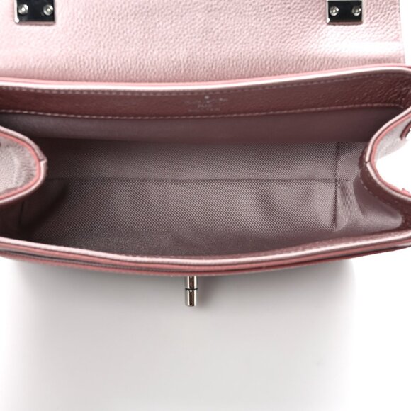 Louis Vuitton Soft Calfskin Eyelet Lockme II LV Logo Chain Bag BB Rose Gold - Picture 10 of 15